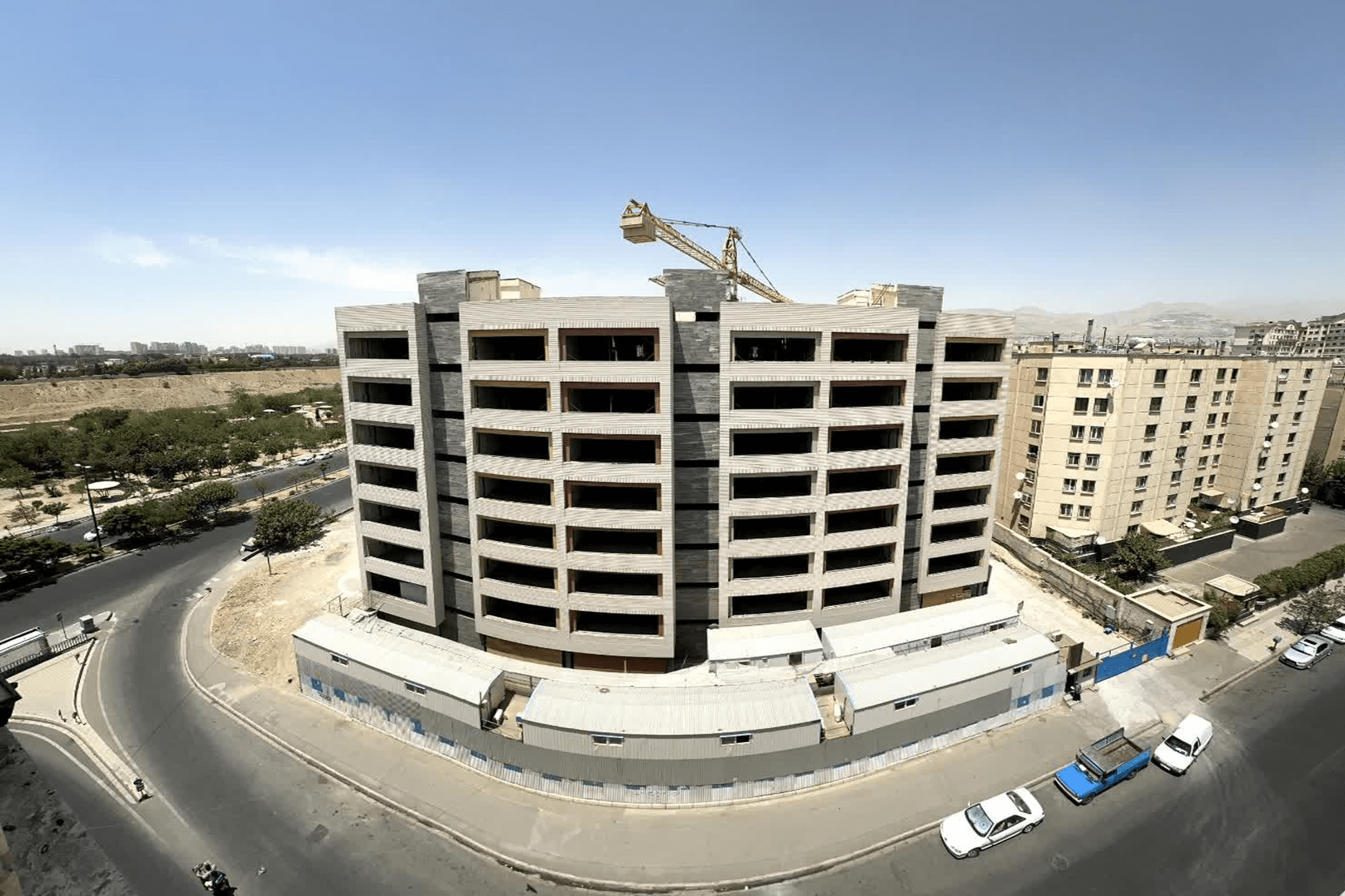 تحویل پروژ مجتمع مسکونی ۱۶۸ واحدی دادگستری تهران – تهران – تیر ۱۴۰4 (نمای کلی)
